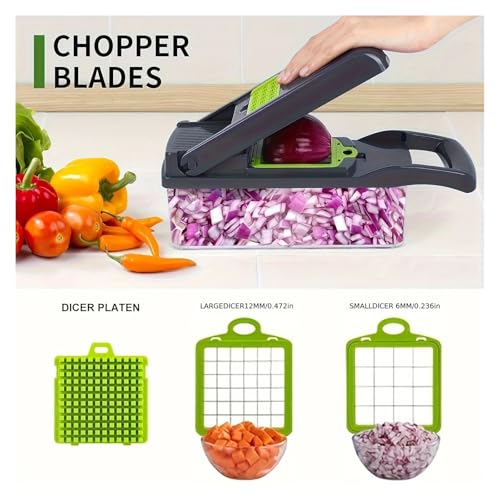 Cortador manual 16 en 1 para vegetales con contenedor miniatura 3