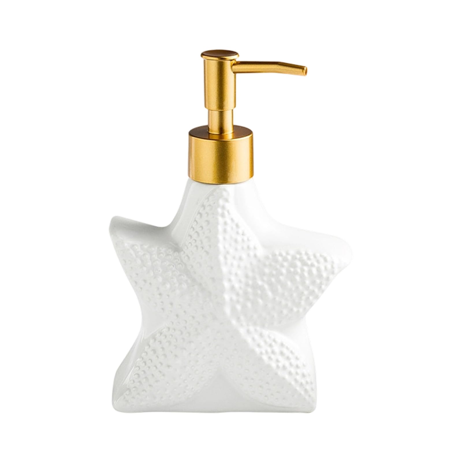 DAWTHTW Rough Marine Organisms Ceramic Soap Distributor Scratch Immune Base Smooth Luminousness Finish Permanent Fan Bathroom Deck Item Sea Relief Ceramic Container