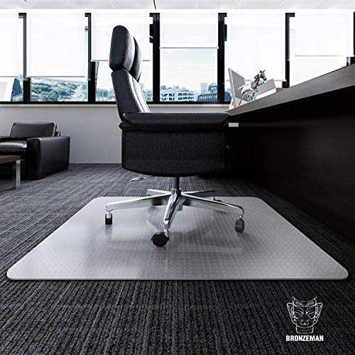 Desk Chair Mat for Carpet - Heavy Duty | Unbreakable Vinyl Floor Protector for Low-Pile Carpet,Thick 48