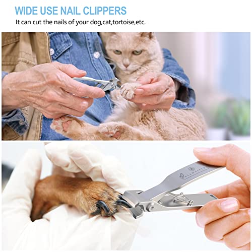 Glamfields Nail Clippers, 17Mm Wide Jaw Opening Toenail Clippers For Seniors Thick Toenails/Ingrown Toenail Treatment, Heavy Duty Fingernail Clipper For Manicure, Pedicure, Men & Women Big(Silver) #TOP5