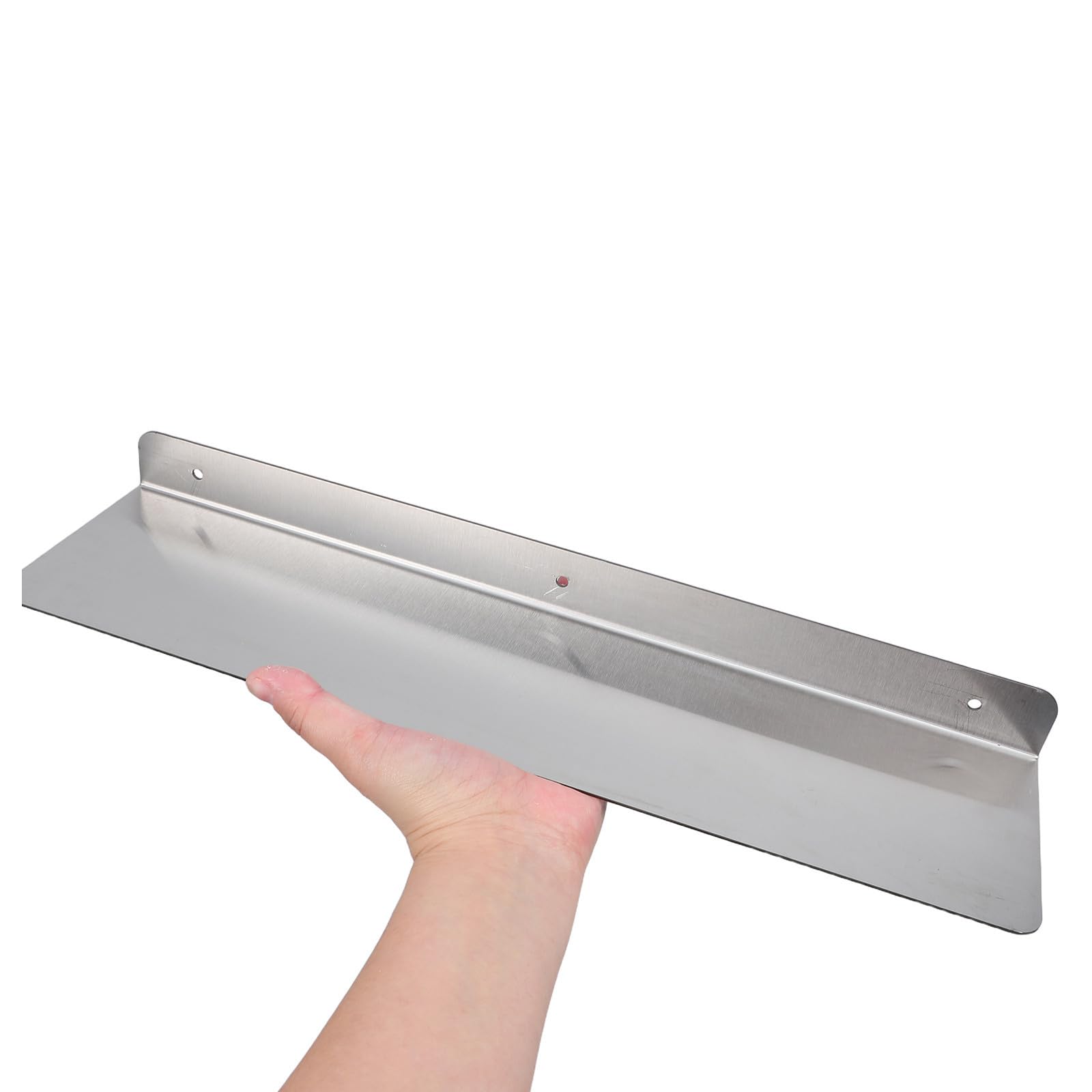 Operitacx 2 Stück Edelstahl Wandregal Silber 20x4 Zoll L-förmig Schwebend