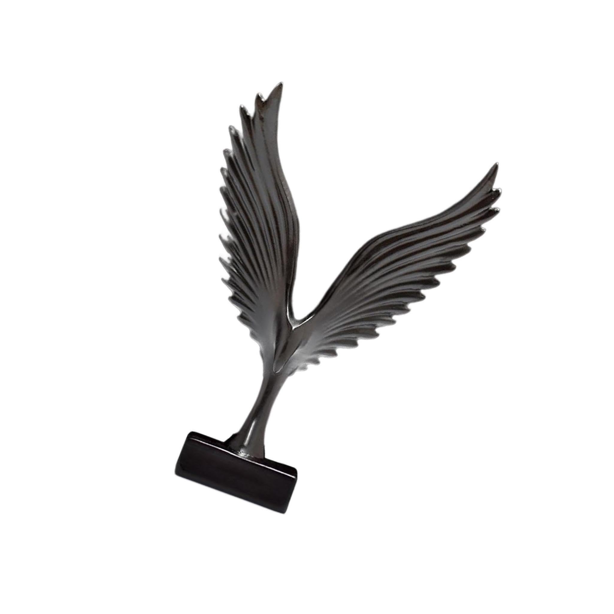 ALCXAZS Exquisite Angel Statue Resin Sculpture Figurine for Home Display Gifts Figurines, black Bird