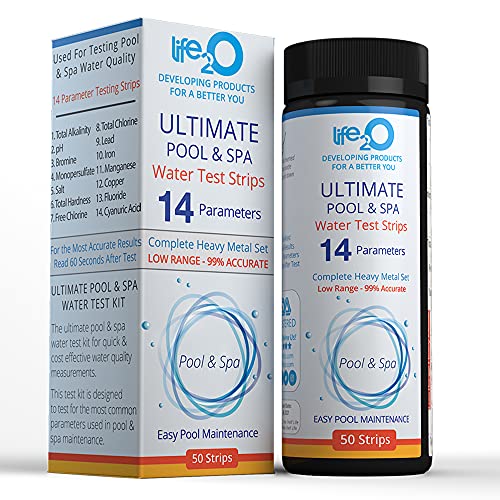 Life2o 14 parameter spa test strips, fluoride, heavy me…