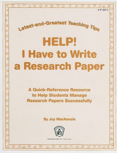 Amazon.com: HELP! I Have to Write a Research Paper: Latest-and-Greatest ...