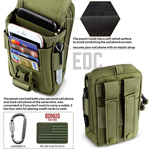 Image of WYNEX Tactical Phone Pouch Molle, EDC Phone Holster, Small Admim Pouch