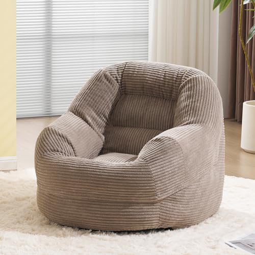クッションソファー 1人掛け 座椅子【単品】ベルベット素材 ふわふわ コンパクト 幅65cm 耐荷重150kg フロアソファー ローソファー 圧力分散 可愛い プリン感 一人暮らし ミニソファー 持ち手付き 滑り止め付き 省スペース 圧縮梱包 (ブラウン)