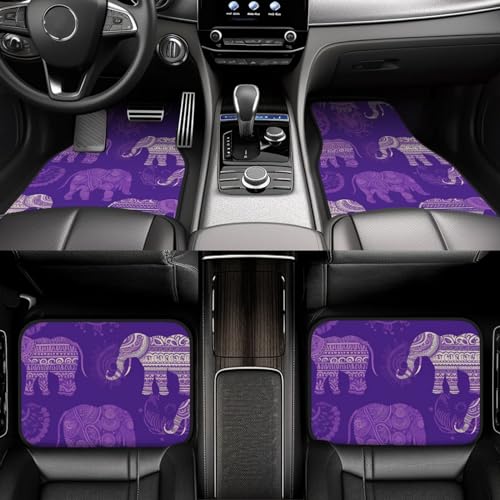Tapis de sol voiture éléphant violet pour décorer et protéger votre habitacle