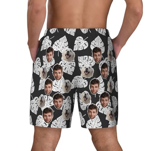 Iuwfyul Personalized Men's Swim Trunks Custom Face Swim Shorts Men with Photo Mens Bathing Suit with Mesh Lining Quick Dry4