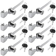 8 Pack Display Case with Sliding Glass Door and Ratchet Lock Security Glass Case Keyed Alike