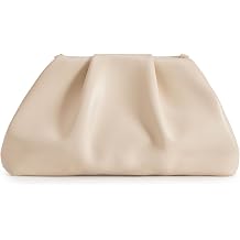 Huralona Dressy Pleated Vegan Leather Clutch Purse Bag for Women Super Chic Soft PU Evening Purse Handbag