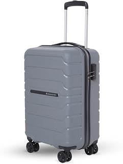 SWISS MILITARY Rhombus 20 Inch Small Cabin PP Hardshell Trolley Luggage with 360° Rotating Wheels with 3-Dial Lock, Alumin... Price In India