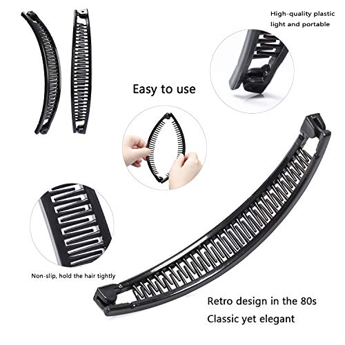 image for Etercycle 3PCS Banana Hair Clips, Clincher Hair Comb Large Size Stretc