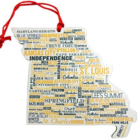 Missouri Christmas Ornament Wooden Tree Decoration Gift, 4 3/4 In...