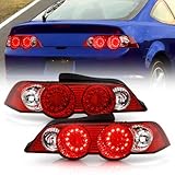 Top 10 Best Acura Rsx Tail Lights Reviews & Comparison 1 ACANII - For 2002 2003 2004 Acura RSX DC5 Red Clear LED Tail Lights Brake Lamps Replacement Driver & Passenger Side