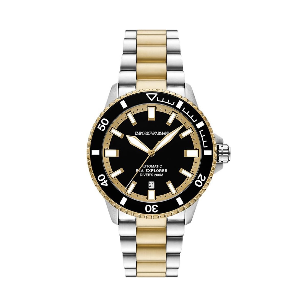Emporio Armani Herren 42MM Zweifarbige Edelstahluhr, AR60089