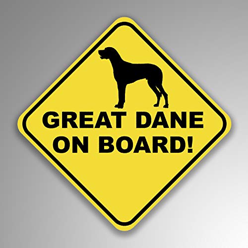 JMM Industries Great Dane On Board Vinyl Decal Sticker Car Window Bumper 2-Pack 4-Inches by 4-Inches Premium Quality UV Protective Laminate PDS1245