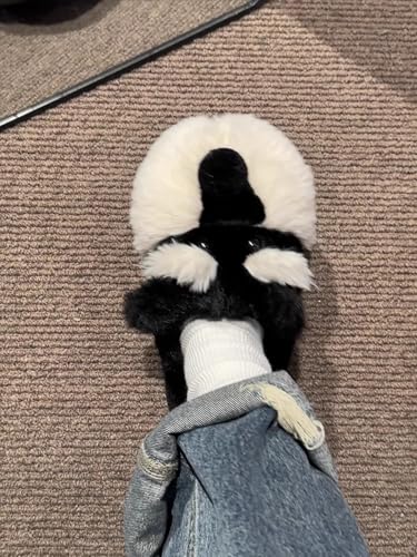 ZQW Women's Fuzzy Dog Slippers Plush Puppy Design Soft Warm Winter House Shoes for Indoor Home Cozy Wear Pets Lovers2