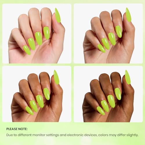 Image of Beetles Green Gel Nail Polish - Fresh Greenery 15ML /0.51Fl Oz, Light Green Gel Nails Polish, Neon Lime Color Soak Off UV LED Lamp Day Nails Art, Long-Lasting Manicure Salon Summer Nails