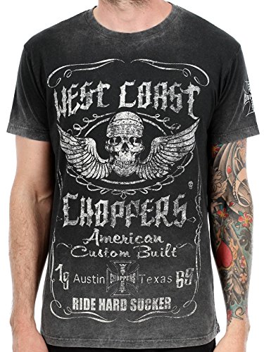 WEST COAST CHOPPERS Men's Button downT-Shirt - Black - Black - 40