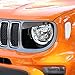 CheroCar Headlight Trim Cover Headlight Bezels Head Lamp Ring for 2019-2024 Jeep Renegade,Black
