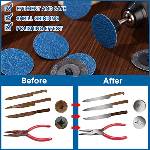Image of Nuenen 150 Pcs Sanding Discs Die Grinder Sanding 36 /60 /80 Grit 2 Inch Grinding Disc for Surface Finish Grind Polish Burr Rust Paint Removal Use with Die Grinder