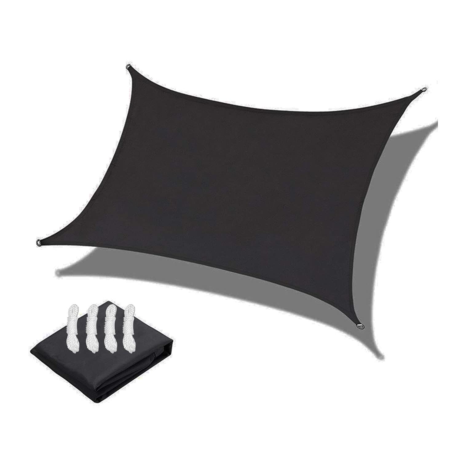 Voile d'ombrage rectangulaire pour fête en extérieur et protection solaire de cour