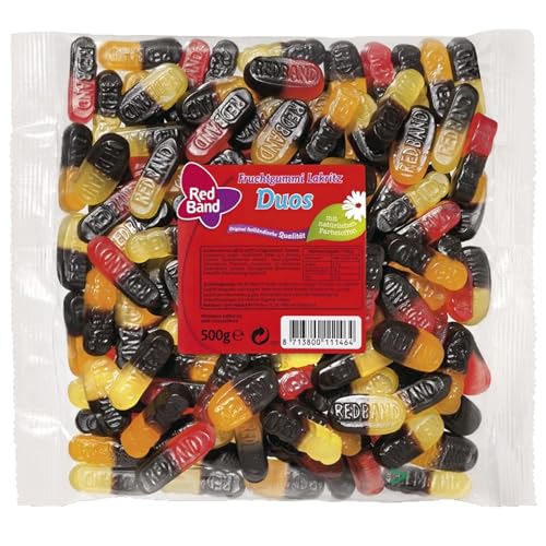 Red Band Fruchtgummi Lakritz Duos 3er Pack (3x500g Beutel) + usy Block
