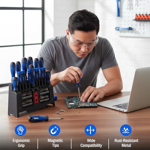 Kit de 50 outils de tournevis en acier chrome vanadium robuste - 4