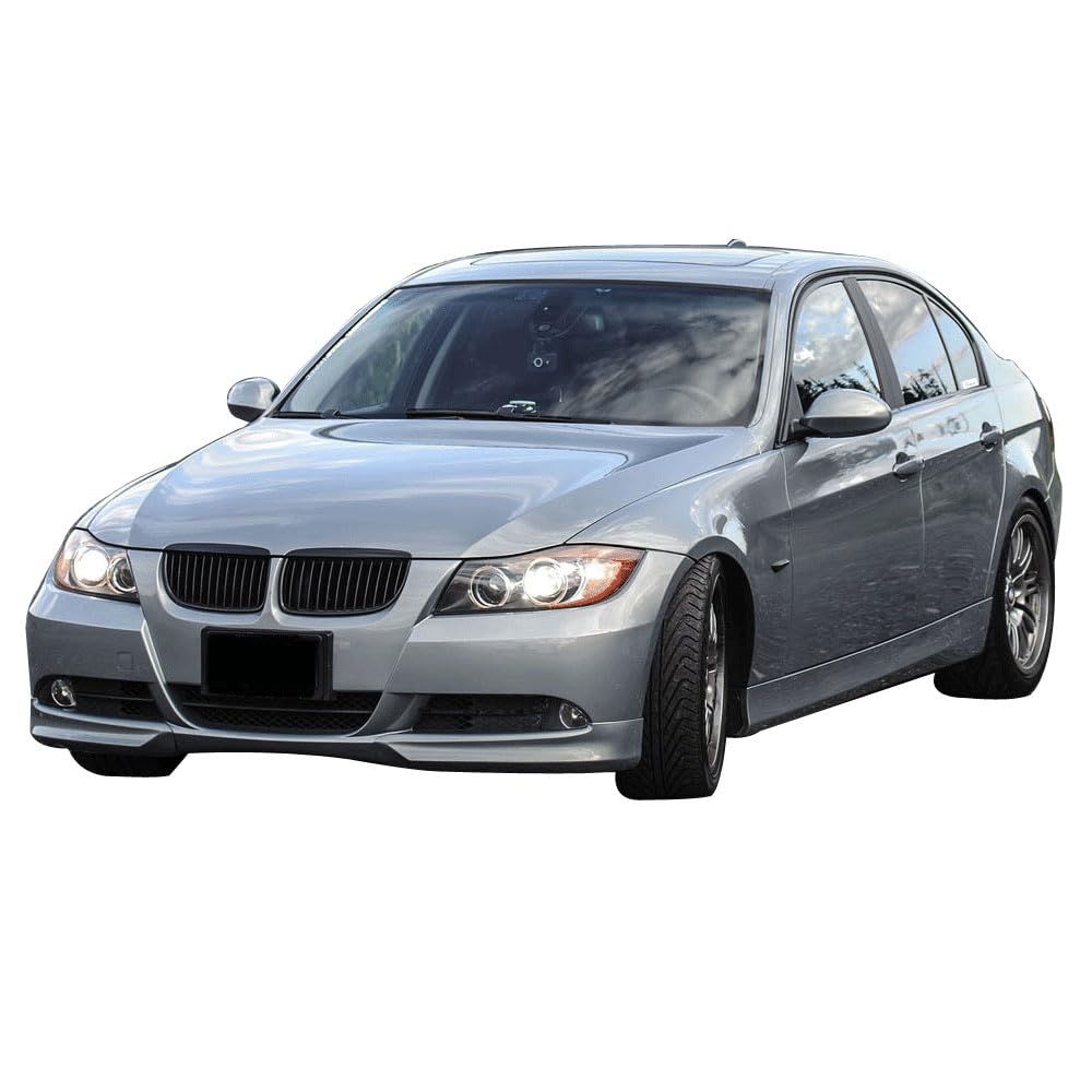 Pre-painted Front Splitter Lip Compatible With 2005-2008 3 Series E90, Factory Style PP Painted # 354 Titanium Silver Front Lip Other Color Available By IKON MOTORSPORTS, 2007
