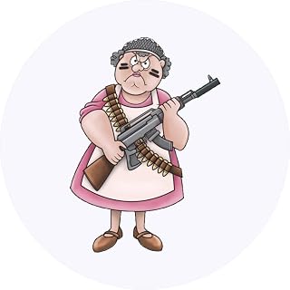 Azeeda 24 x 'Armed Dinner Lady' Stickers - for Crafts, Scrapbooking and Labelling (SK00014636)