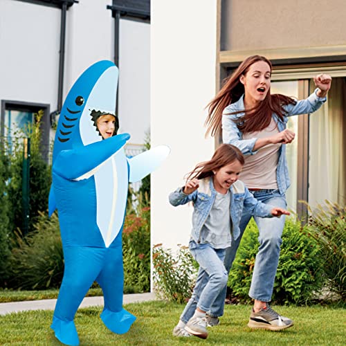 Disfraz inflable de tiburón para niños 6-12 años miniatura 4