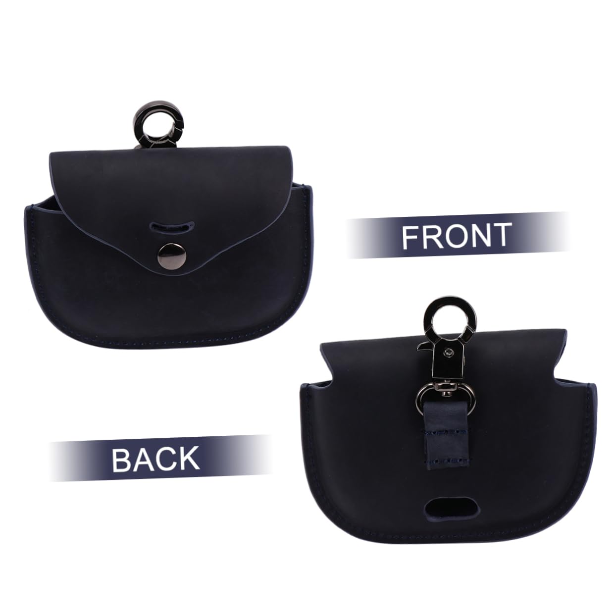 HEMOTON Estuche De Cuero Duradero para Auriculares (3 Juegos 1000 X 3 M) Bolsa Protectora para Auriculares Orificio De Carga Cierre A Presión Seguro.