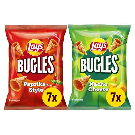 Lay's Bugles Mix Case Paprika & Nacho Cheese 14 x 75G
