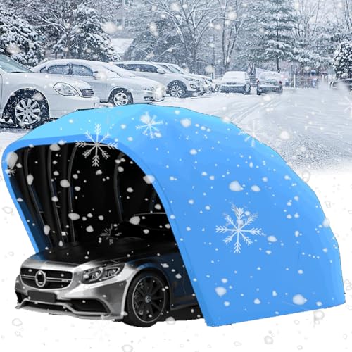 Cochera, cochera portátil, cochera para coches, cochera grande y resistente, garaje móvil retráctil para el hogar (5.9 x 2.5 x 2.45 m)