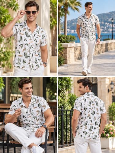 Image of GRECIILOOKS Shirts for Mens | Stylish Shirt for Summer and Vacation | Casual Printed Outfit Men | Trendy Button Down Reguler fit Men`s Shirt | Comfort Rich Formal Shirts