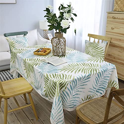Nappe verte rectangulaire pour repas de cuisine sans tache