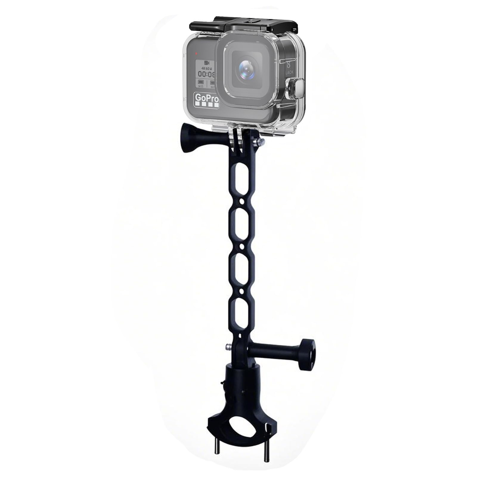 Cycling Kit Compatible with GoPro Hero 9-13 40m Waterproof Case + Aluminum Alloy Extension Arm + 20-30mm Bike Mount Anti-Shock Design &amp; Full Accessories Compatibility (YH-160MM)
