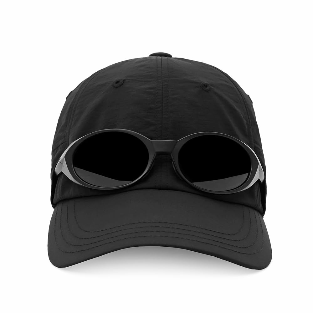 [Casquette Uniquement] Casquette de Lunettes de Soleil en Nylon, Chapeau de Performance d'extérieur à 6 Panneaux, Bord Long, Doublure en Maille, Corée