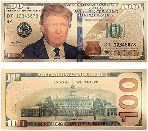blinkee 100 USD President Donald Trump Collectible Gold Plated Fake Bank Note