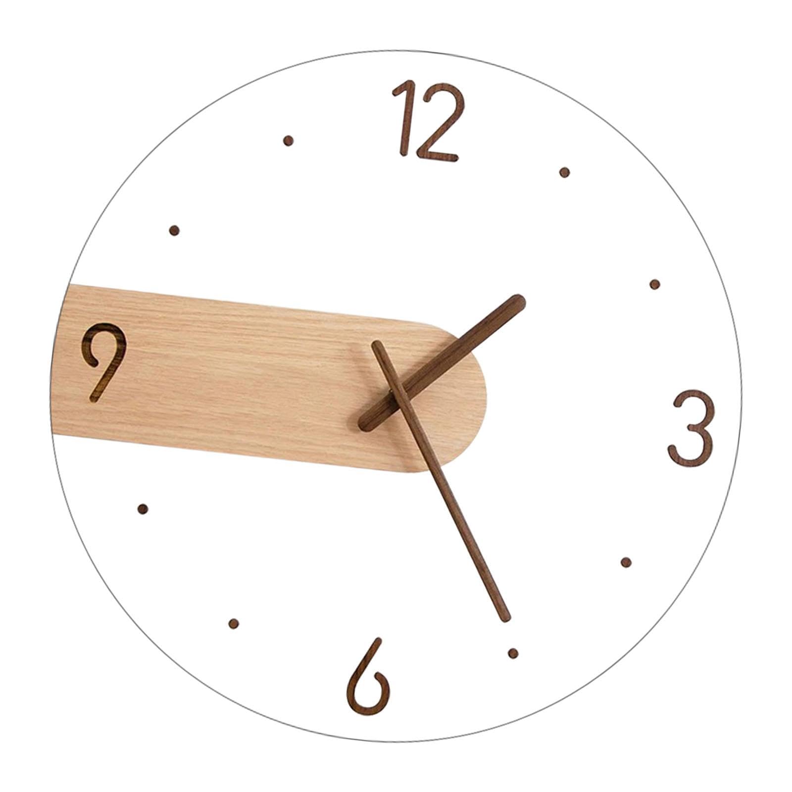 Horloge murale silencieuse moderne et transparente avec mécanisme à quartz précis