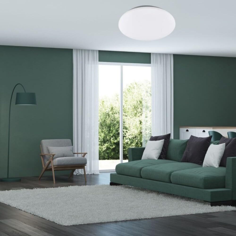Generico Plafón LED de techo pequeño diseño moderno blanco para dormitorio, salón, comedor, habitación infantil, MN- (luz fría 5000 K - MN-624)
