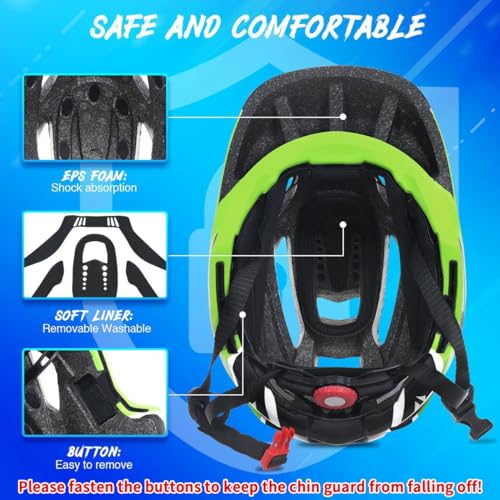 Lixada WOI2573392524796UI Kids Bike Helmet Adjustable Detachable Full Face Helmet thumb #4