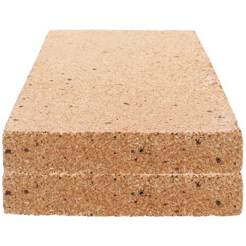 MUELODSIC Ladrillos Refractarios Aislantes para Horno y Chimenea 2 Piezas 230X114X20 MM Resistentes al Calor Ligeros y Duraderos para Parrillas y Estufas