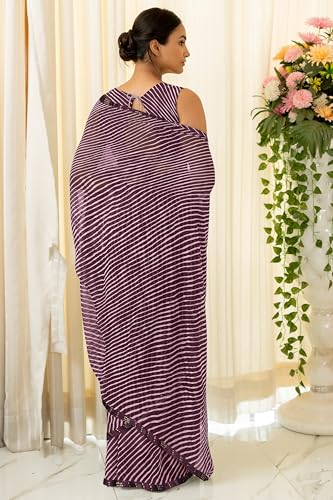 Image of MIRCHI FASHION Women Saree Georgette Traditional Bandhani | Ethnic Printed Sari for Social Gatherings with Unstitched Blouse Piece