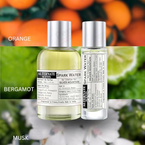 Image of Alternate Scents SPARK WATER 100ml Long Lasting Perfume For Men |Strong& long Lasting with 30% Oil Concentration|Bold,Fresh,Aquatic| Fragrance From France | Made In India|