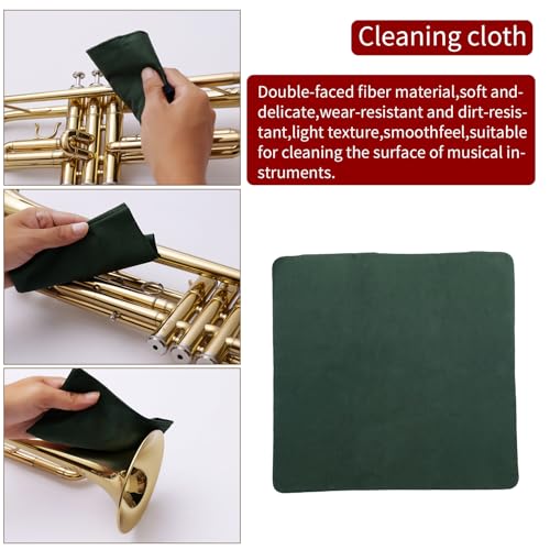 Dowite Trumpet(Cornet) Cleaning Care Kit: Piston Oil, Tuning Slide Grease, Snake Brush, Piston Brush, Mouthpiece Brush, Dust Brush, Cleaning Cloth–for all Professional Musicians or Students