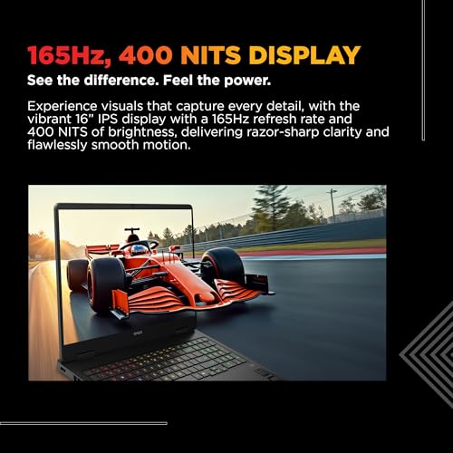 Image of HP Omen, AMD Ryzen AI 7 350, 8GB RTX 5050, 24GB DDR5(Upgradeable) 1TB SSD, 165Hz, 2k WUXGA, 3ms, 400 nits, 16'(40.6cm) Win11, M365* Office24, Black, 2.44kg, ap0165AX, RGB, AI Gaming Laptop