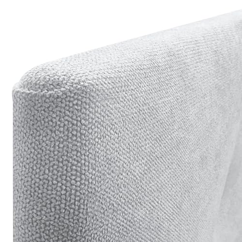 DHOME Cabecero Tapizado Capitoné Suelo de Tela Aqualine para Cama Matrimonio Cabezal Dormitorio (Gris Perla, 135cm) - imagen 7