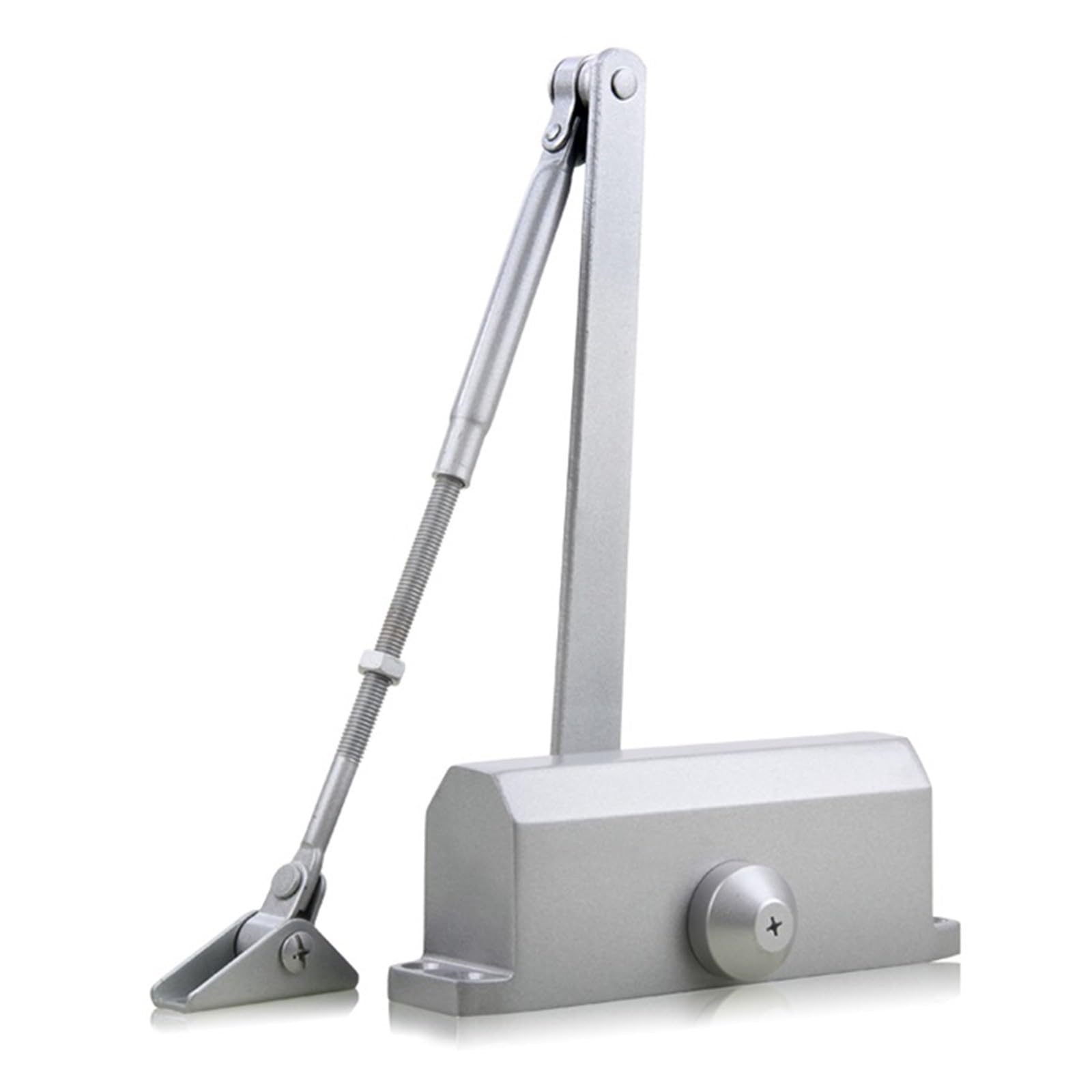 SWENEEN Hydraulic Buffer Automatic Door Closer 25Kg To 80Kg Adjustable Speed Door Closing Equipment Mute Soft Closing Door Hardware Easy For Home Commercial Use (Silver S),Silver S