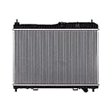 Lynol Cooling System Complete Aluminum Radiator Direct Replacement Compatible With 2011-2018 Ford Fiesta Non Turbo NT 4 Cylinder 1.6L